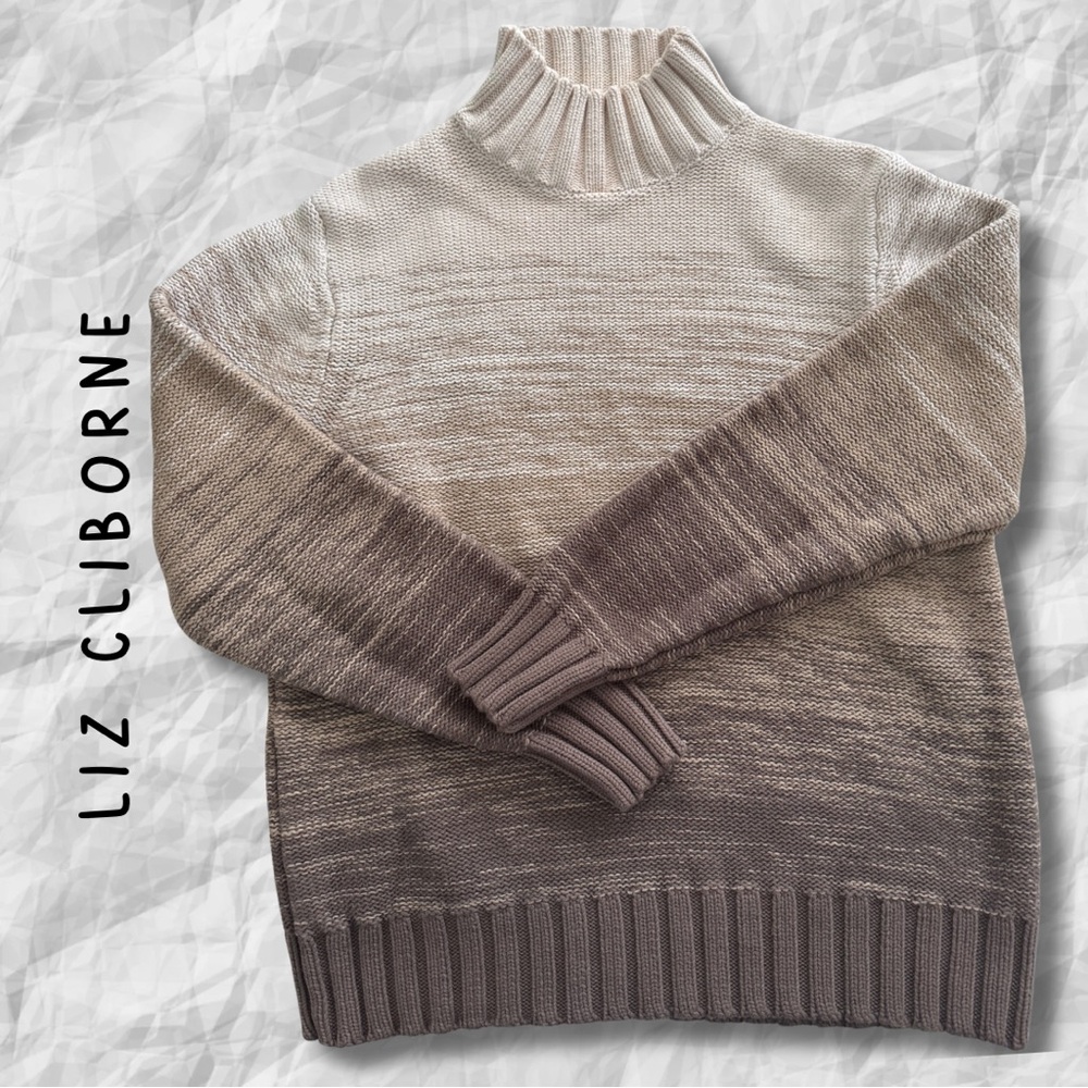{Liz Claiborne} COTTON Turtleneck Sweater